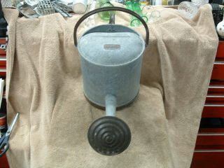 Very Old Rare Huge Antique Watering Can Galvanized / Copper For Plants Flowers