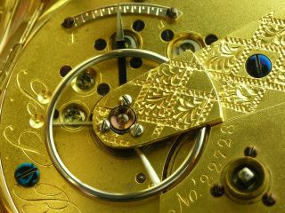 Antique 18s Waltham 1857 model key wind pocket watch.  14 k solid gold case.  1859 12