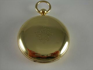 Antique 18s Waltham 1857 model key wind pocket watch.  14 k solid gold case.  1859 4