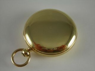 Antique 18s Waltham 1857 model key wind pocket watch.  14 k solid gold case.  1859 6