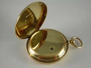 Antique 18s Waltham 1857 model key wind pocket watch.  14 k solid gold case.  1859 8