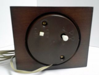 Vintage Seth Thomas Wooden Electric Buzz Alarm Table Clock 0444 wood 2