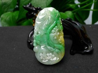 100 Natural Jade A Goods Hand - Carved Three - Color Phoenix Jade 860