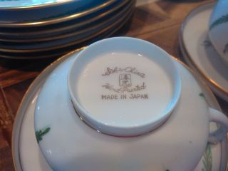 Vintage 16 piece set Soko Japan handpainted eggshell porcelain tea/coffee set 7