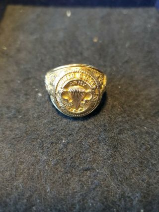 Wwii Vintage Us Army Paratrooper Ring - 10k Gold