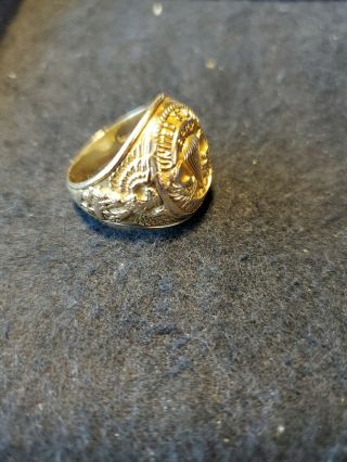 WWII vintage US Army paratrooper ring - 10K gold 2