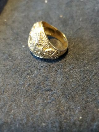 WWII vintage US Army paratrooper ring - 10K gold 3