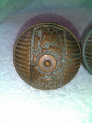 Antique Bronze Door Knob Eastlake Dragon Motif 4