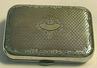 Antique Victorian Coin Purse Wallet Sterling Silver Monogram Florence