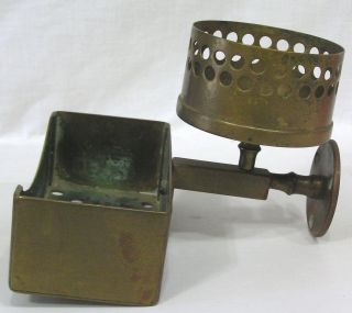 Vintage Brass Soap Dish And Connected Cup Holder Bathroom Hardware 1920s