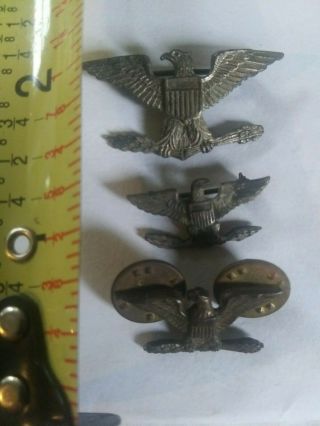 Us Navy Captain Silver Eagle Pins Sterling