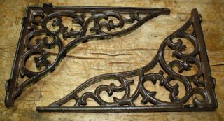 8 Cast Iron Antique Style Heavy Duty Vine Brackets Garden Braces Shelf Bracket