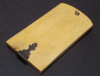 Antique POCKET DIARY Victorian aide - memoire calendar Bovine bone or celluloid 2