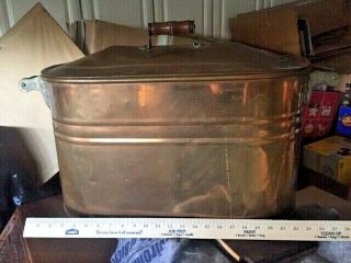 Antiques,  Primitives,  Copper Boiler w/lid,  solid copper,  1900 - 1940,  United States 5