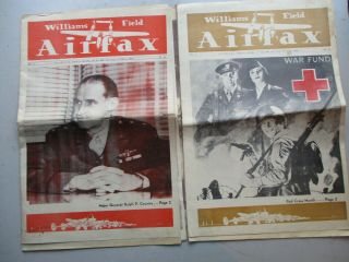 Williams Field (chandler Az) Airfax Wwii Base Newspapers 10/1/1943,  3/18/1944