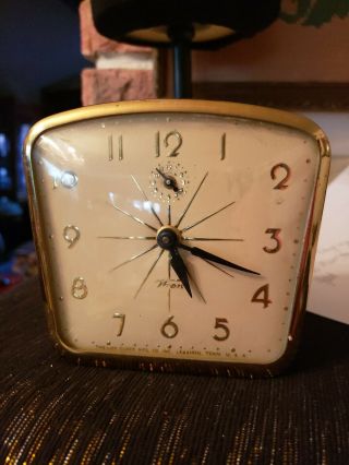 Rare Vintage Lux Wren Alarm Clock Running Serviced