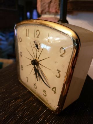 Rare Vintage Lux Wren Alarm Clock Running Serviced 3