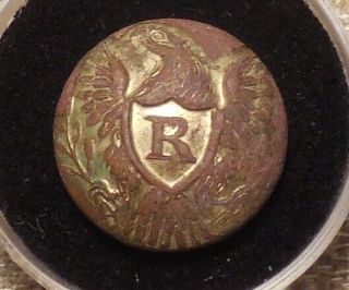 Dug Civil War Eagle R Button W/ W.  H.  Horstmann & Sons / Phi Rmdc B/m
