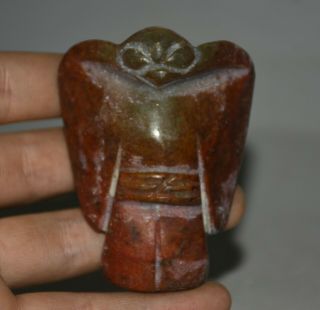 2.  6 " China " Hong Shan " Culture Old Jade Stone Carved Bird Eagle " Owl " Pendant