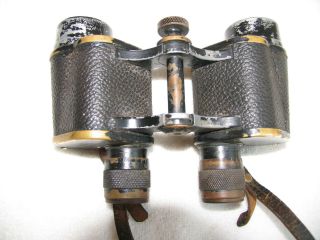 Pre Ww2 Russian Soviet 5.  6x30 Binoculars With Strap 1928 Dated No.  2835 Sharp Pic