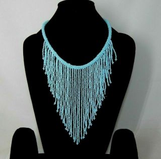 Vintage Style Boho Black Turquoise Beads Thread Necklaces Jewelry Bb142