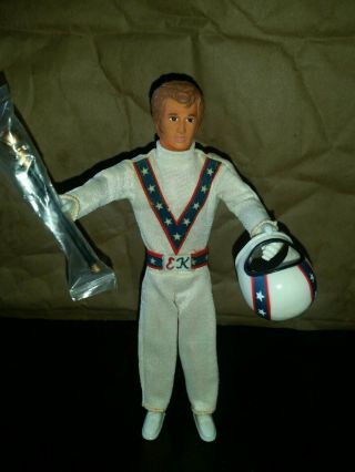 Evel Knievel Ideal Stunt Cycle Figure All,  With Cane