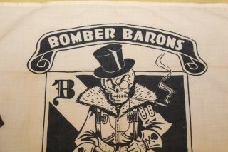 Vtg 1940s WWII 5th Bomb Group Bomber Barons Bombardment USAAF Banner Flag Scarf 3