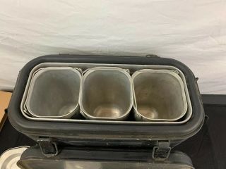 VINTAGE MILITARY MERMITE ALUMINUM HOT COLD FOOD CAN COOLER INSULATED CONTAINER 8