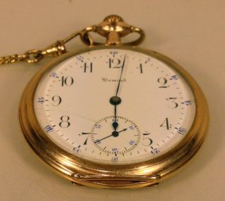 Antique E Howard 17 Jewels Pocket Watch Running 25 Yr Gold Filled Case