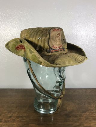 Vintage Vietnam War Era Camo Boonie Hat Patches,  Pin,  Insignia
