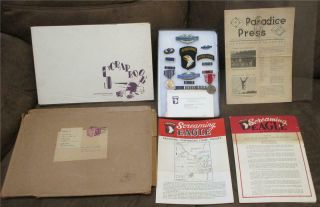 Wwii 101st Airborne 506th Pir Parachute Infantry Ided Paratrooper Grouping