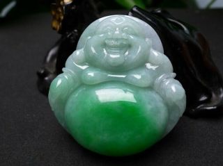 100 natural jade A goods hand - carved jade Buddha pendant 811 2