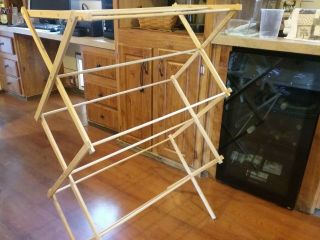 Vintage Wooden Clothes Drying Rack