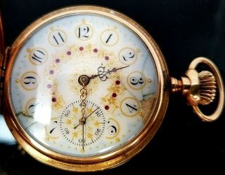 Vintage - Waltham,  Mass.  Royal - 14k Gold Pocket Watch - Model: 1888