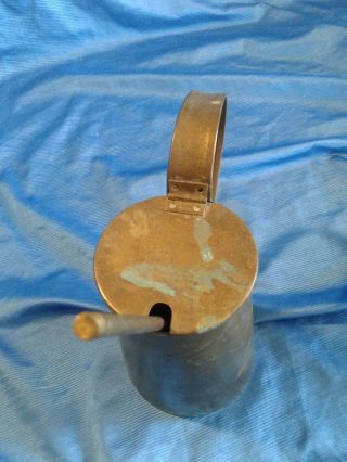 Antique Vintage BRASS Fireplace Kerosene Fire Pot Wood Starter Tool 6