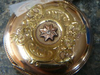 Vintage Multi Color GOLD FILLED Elgin Pocket watch 4