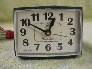 Vintage Electric Alarm Clock By Westclox Dialite,  Model 22090 - 22540