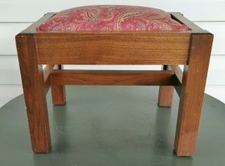 Antique Style Mission Footstool Ottoman Arts And Crafts Hardwood Mahogany