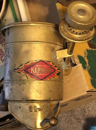 Vintage Kerogas Flame Stove Brass Burner