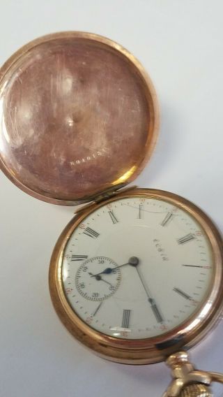 Vintage 16 Size Elgin Pocket Watch,  17 Jewels,  Running,  381 Grade