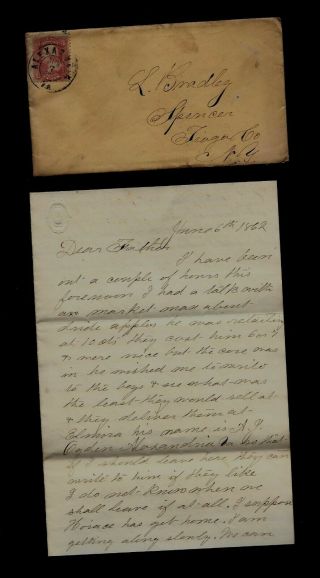 32nd York Infantry Civil War Letter - Abe Lincoln Policy Of Arming Slaves