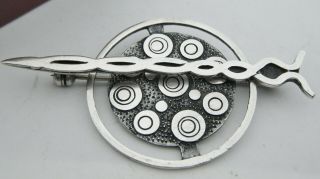 VERY RARE Scottish Silver Celtic Orkney Inspired MALCOLM GRAY Articulated Brooch 5