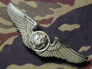 Very Rare J Balme France Hallmarked Usaf Air Crew Wings Badge Air Force Insignia