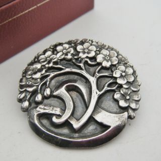 A Quality English Silver Hallmarked " Tree - Of - Life " Spiritual Wiccan Brooch