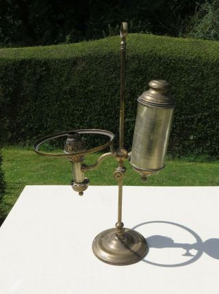 Antique Miller & Sons / Manhattan Brass Co Student Oil Lamp - Spares Or Rest 