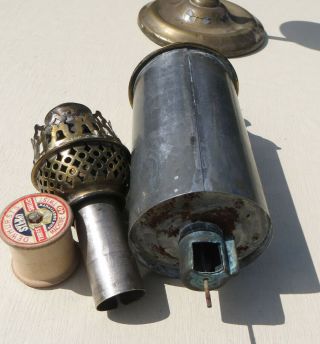 Antique Miller & Sons / Manhattan Brass Co Student Oil Lamp - spares or rest ' n 5