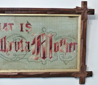 ANTIQUE 19th C PUNCHED PAPER MOTTO Sampler 