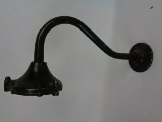 Vintage Coughtrie Sw6 Swan Neck Industrial Outdoor Wall Light,  Black