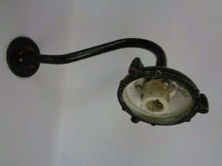 Vintage COUGHTRIE SW6 Swan Neck Industrial Outdoor Wall Light,  Black 2