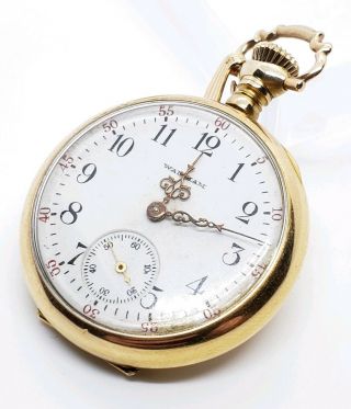 Antique Waltham Grade 115 Model 1900 Size 0 15j 14kgf Crescent Case Pocket Watch